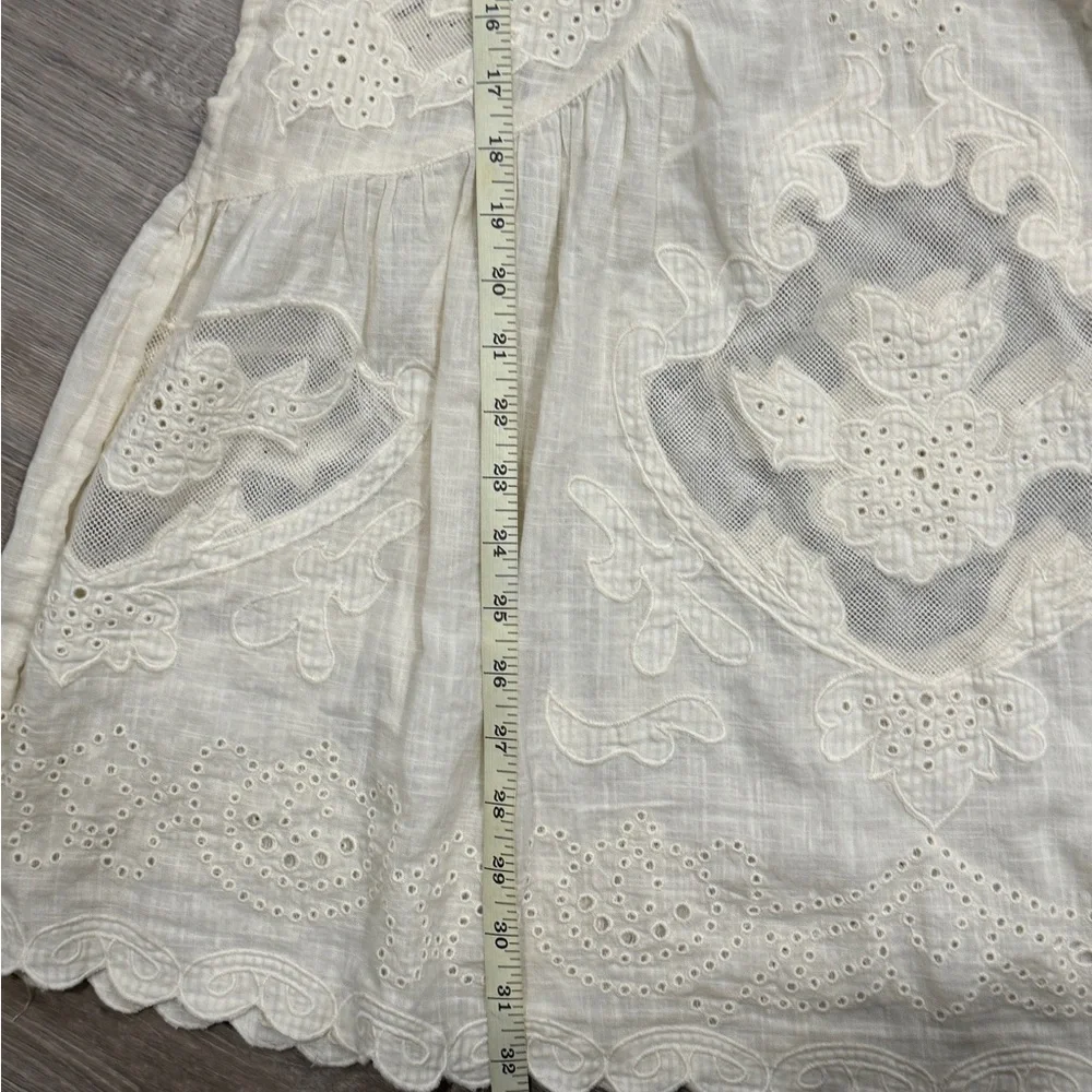 Free People Serenity V-Neck Eyelet Mini Dress - Picture 6 of 9